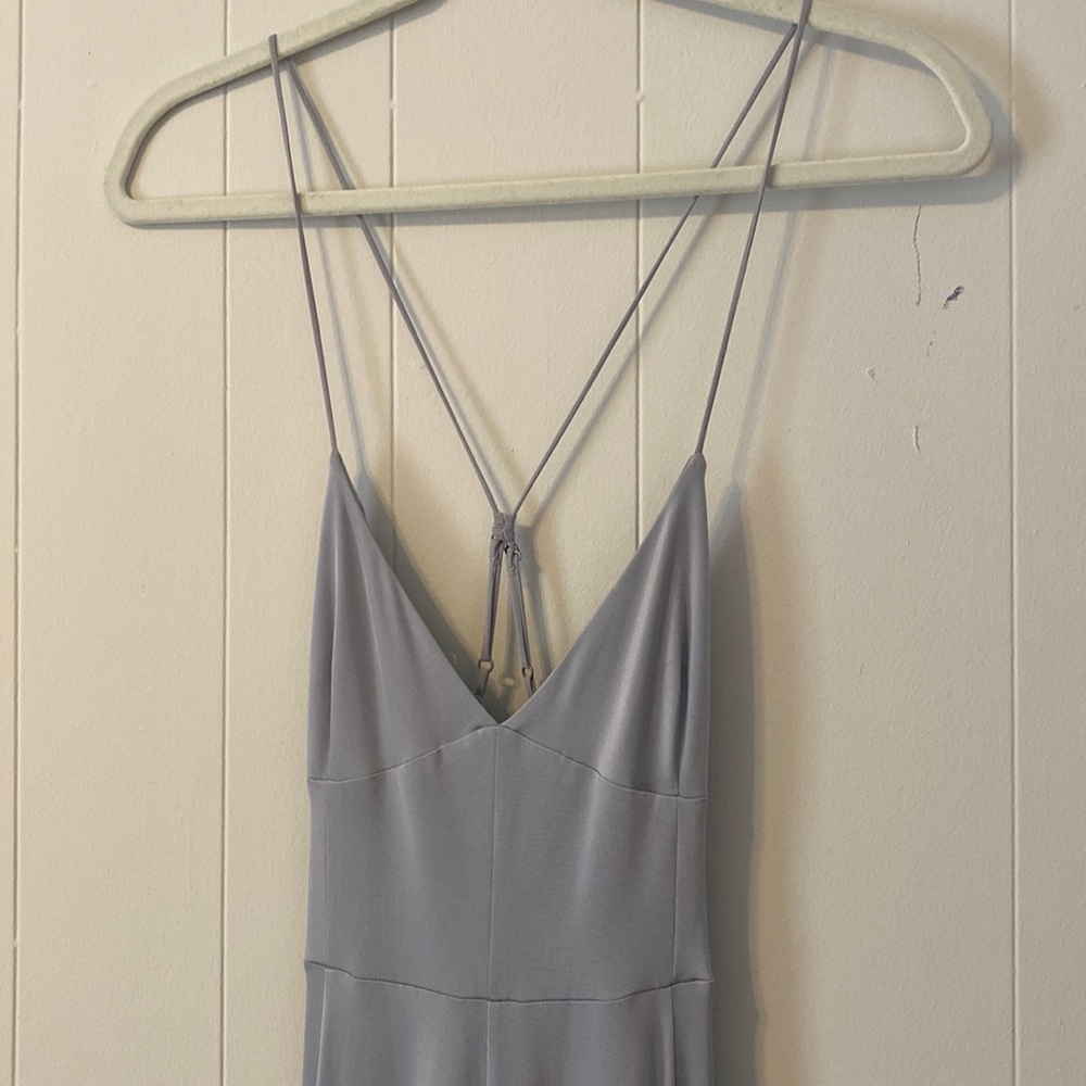 UO Shiny Silky Wideleg Jumpsuit